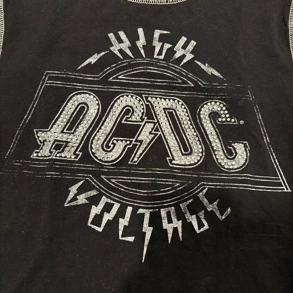 AC/DC Cropped Tee - Picture 2 of 3